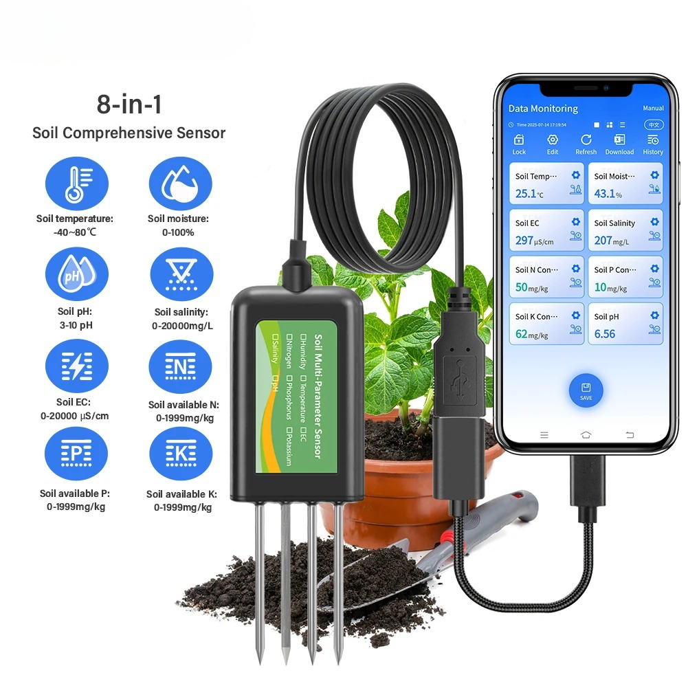Soil Sensor 8 in 1 for Agricul - Precision Farming Smart Agriculture ulasan dan harga
