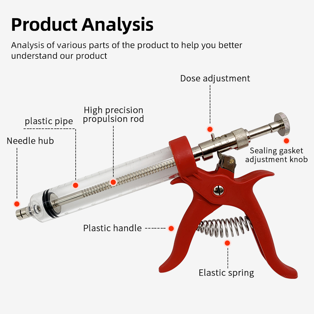 1 Pc Animal 50ml Continuous In - Veterinary Syringe Gun ulasan dan harga