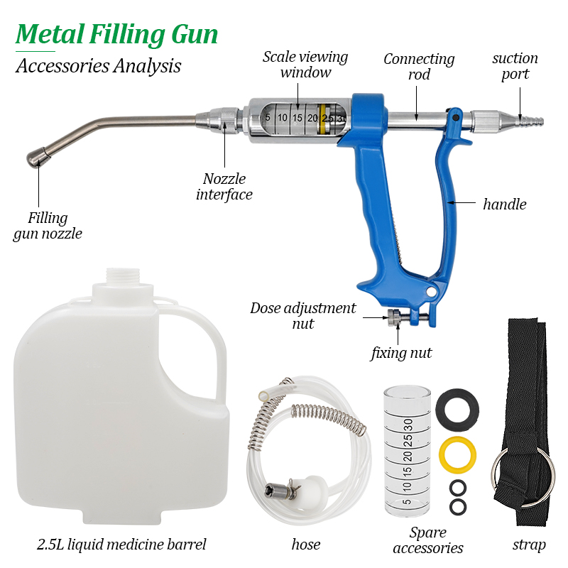 5/10/20/30ml Animal Veterinary - Veterinary Syringe Gun ulasan dan harga